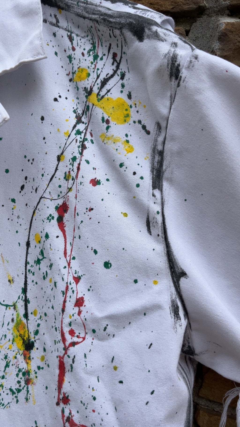Custom White Paint Splatter Jumpsuit - The Vault by Sacha