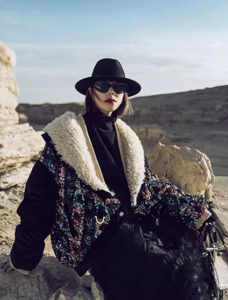 Sequin Shearling Bomber jacket - The Vault by Sacha