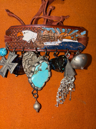 Eagle Pride Turquoise Handmade Leather BRACELET