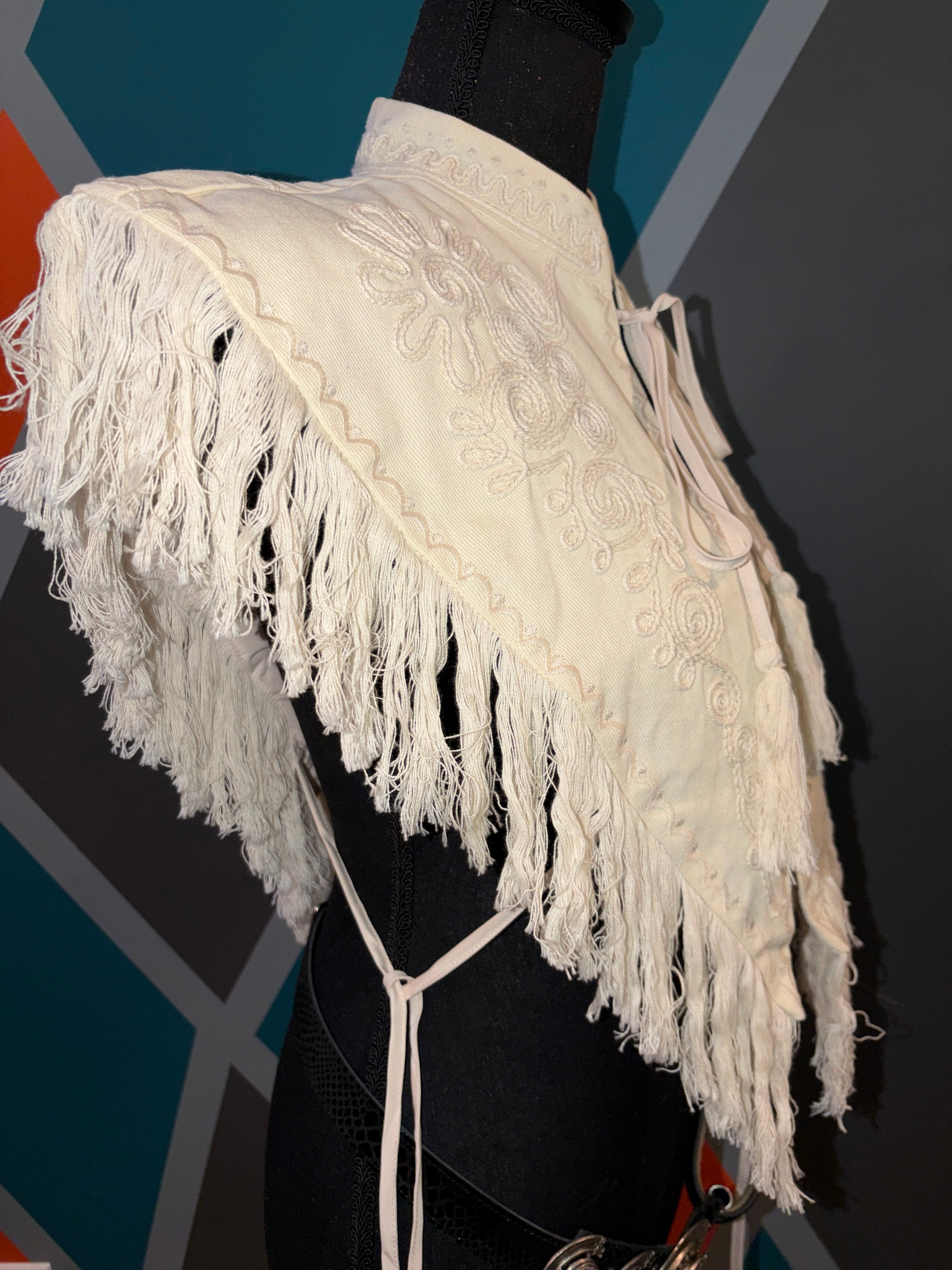 Artisan Fringe Embroidered Capelet 7/17