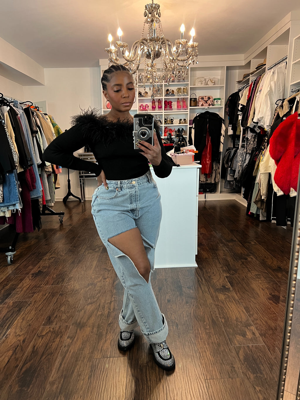 Off Shoulder Feather Bodysuit | FINAL SALE - The Vault by Sacha