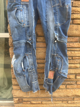 Custom Destructed Chaps Denim