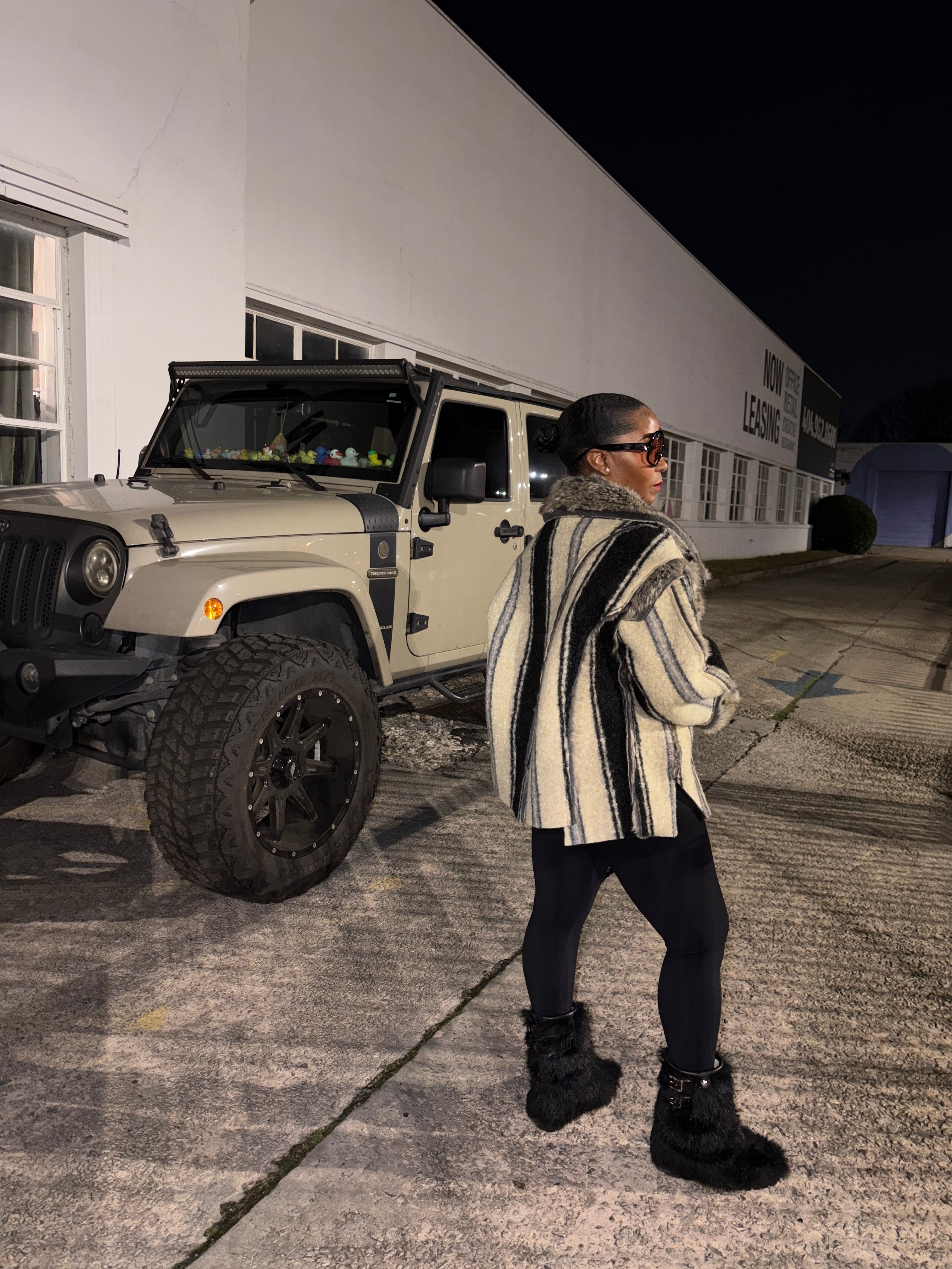 Reversible Shearling Tweed Coat - The Vault by Sacha