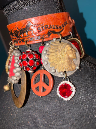 Roller Ball 7 Handmade Leather Choker