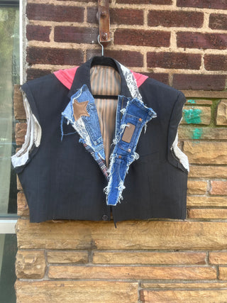 Custom Denim Flap Blazer