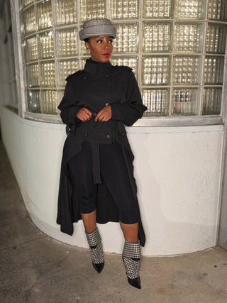 High-Low Luxe trench jacket