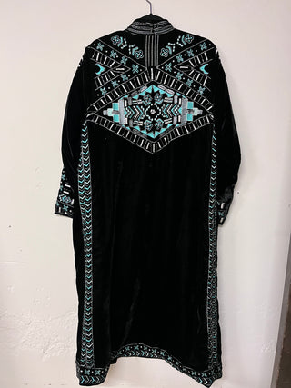 Embroidered + Beaded Velvet Coat - The Vault by Sacha