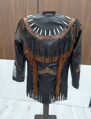 A New Era: Genuine Leather Fringe Jacket