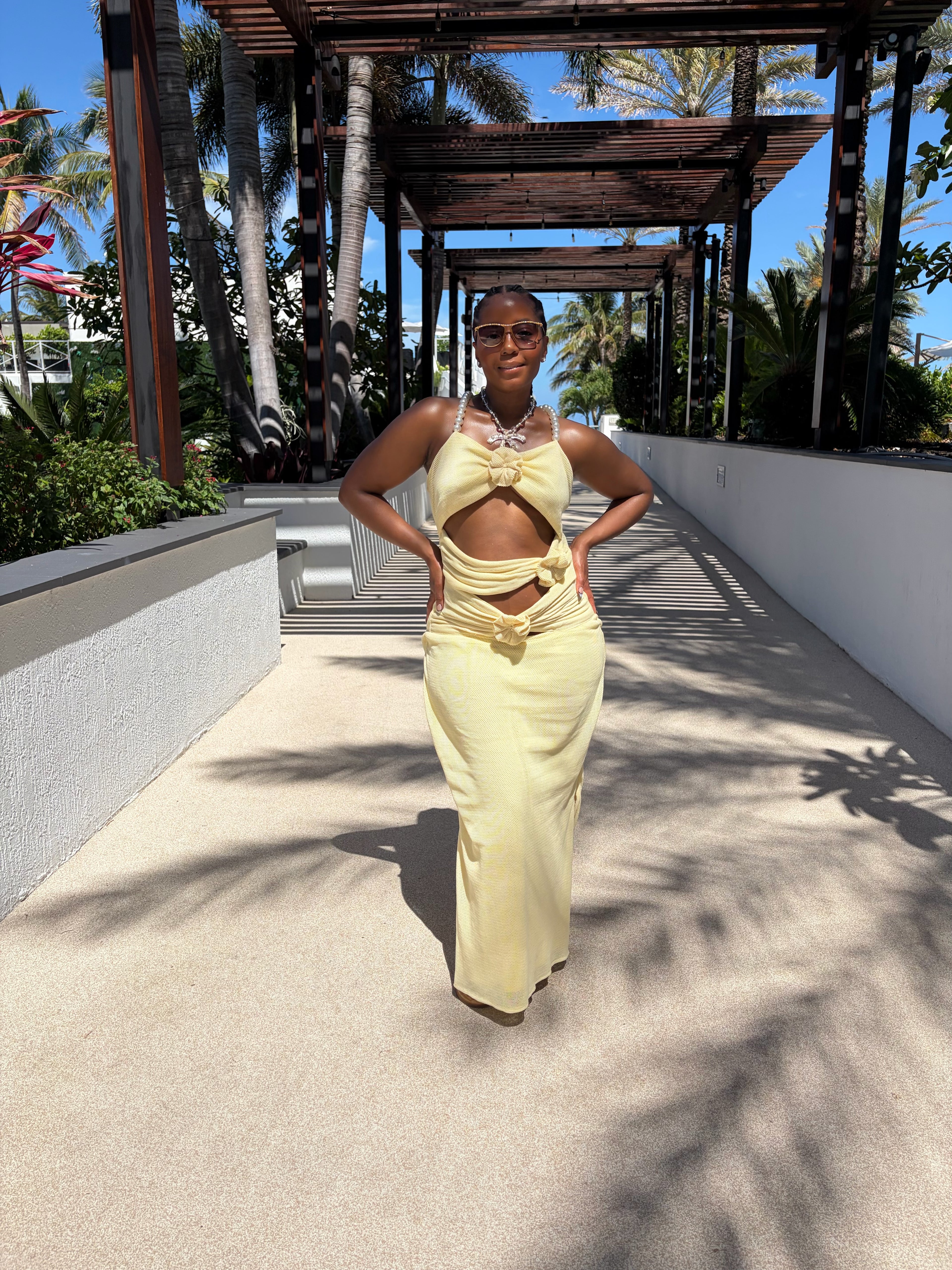 Lemon Squeeze Pearl Maxi Dress - The Vault by Sacha
