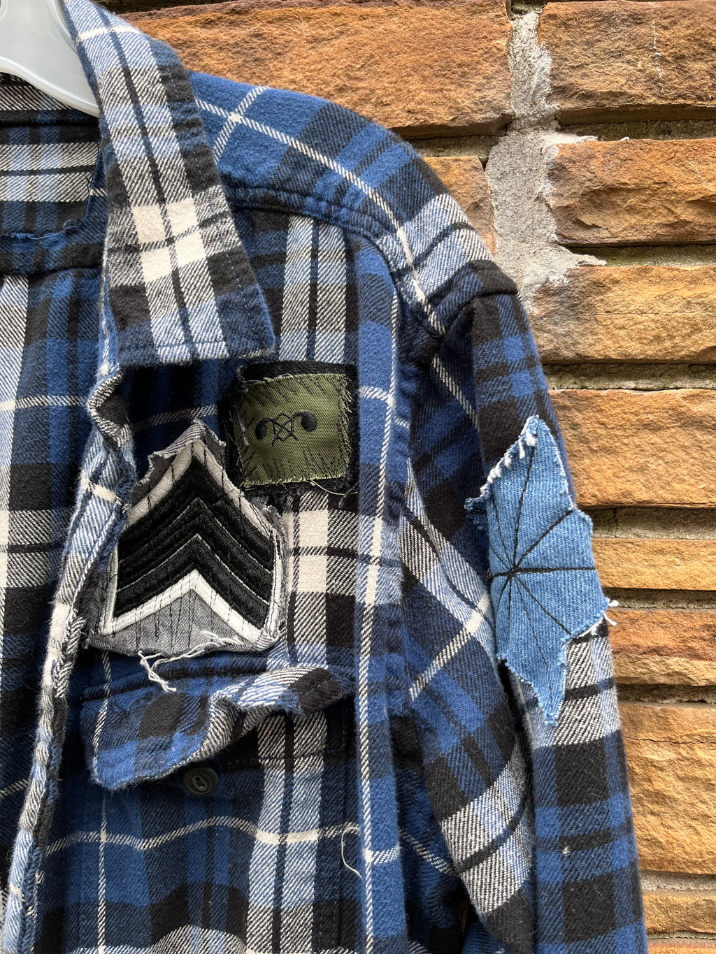 Custom Multi Navy Blue 2N Patchwork Duster - The Vault by Sacha