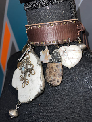Marble Cross Handmade Choker