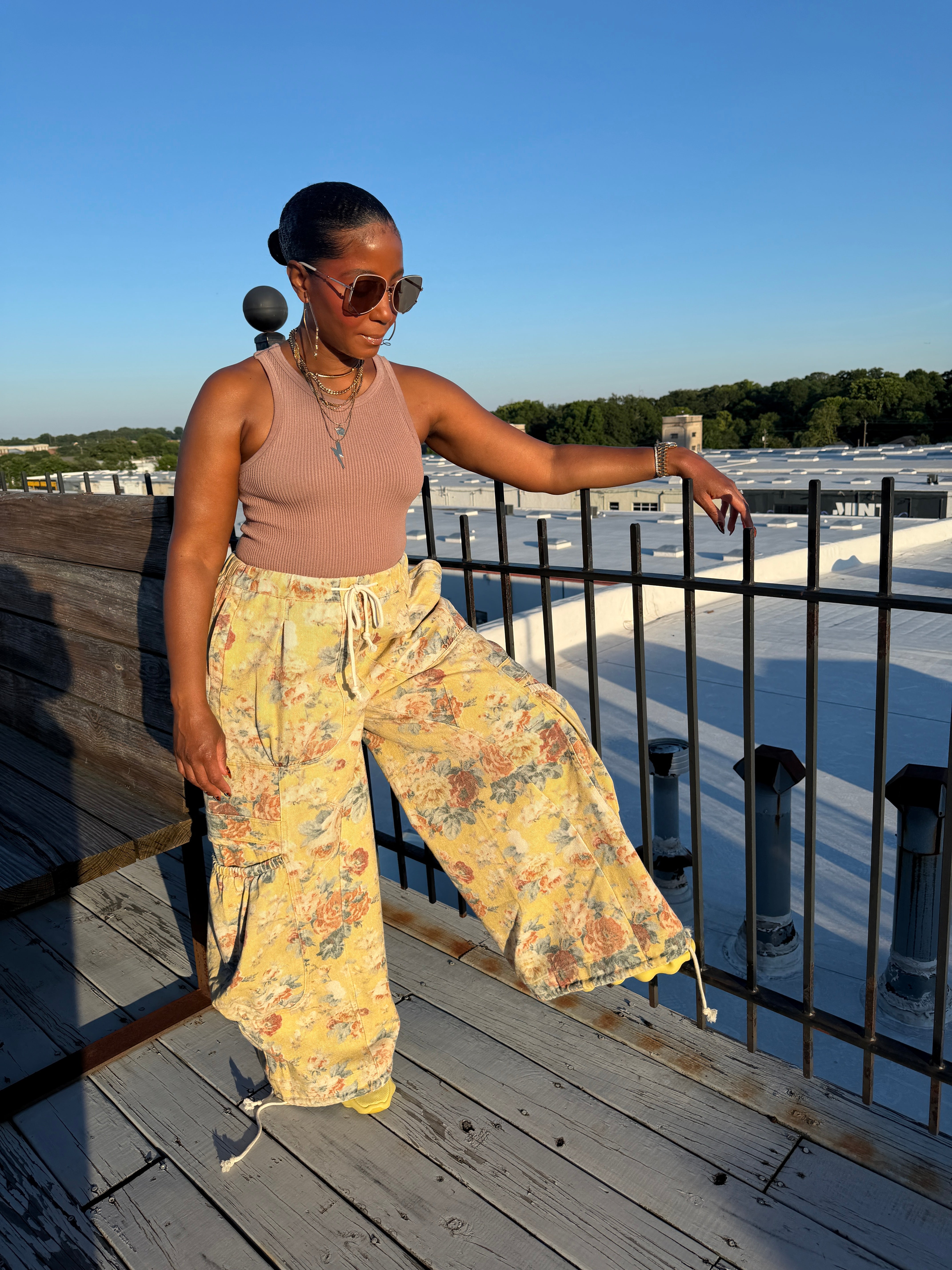 Sunset Bloom Cargo Pants – The Vault by Sacha