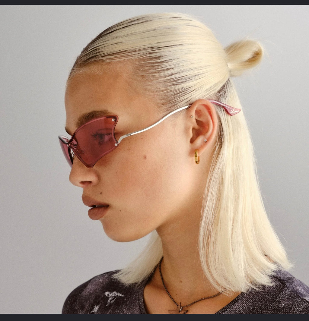 Le Specs Nymph Silver Wrap Sunglasses - The Vault by Sacha