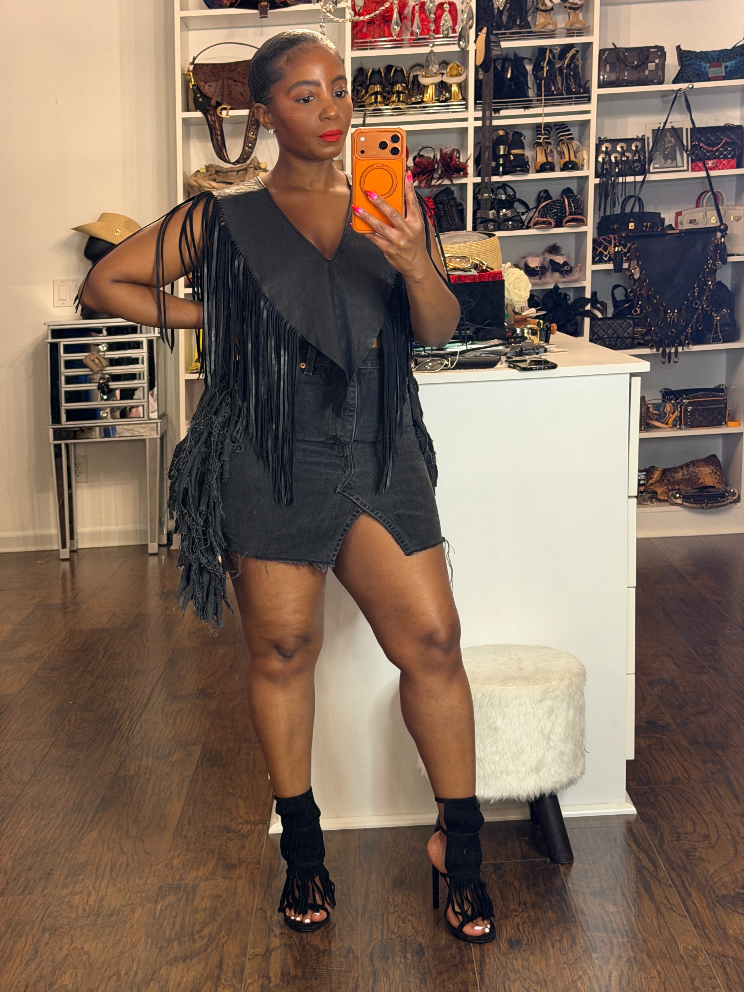 Midnight Fringe Bohemian Capelet