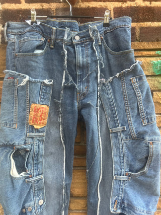 Custom Multi Denim Blues Chaps