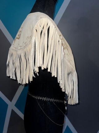Butterfly Tribe Suede Fringe Poncho