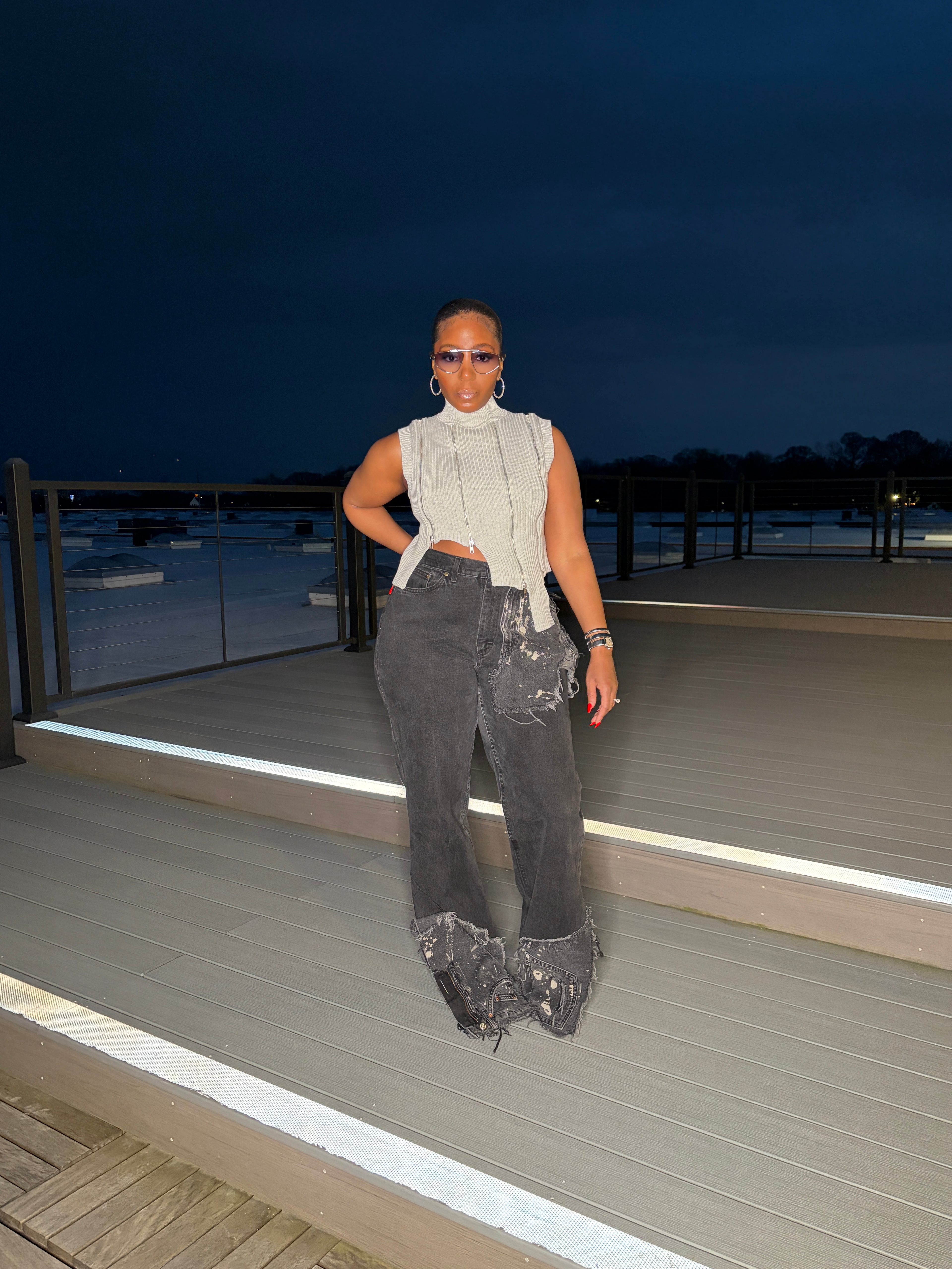 Zipper Knit Top - The Vault by Sacha