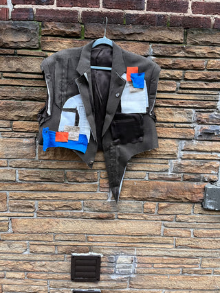 Custom Abstract Pop Crop Blazer