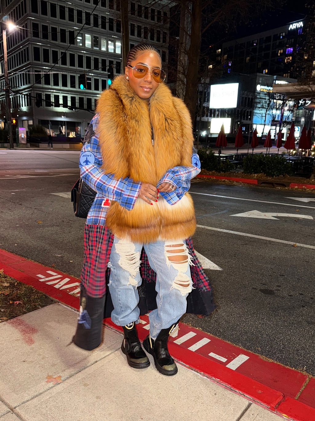 Red Fox Fur Scarf w/pockets - The Vault by Sacha