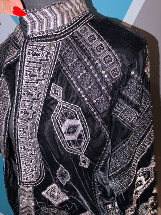 Velvet Embroidered Sequin Jacket