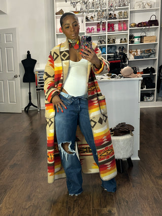 Desert Sunset Aztec Duster-Preorder until fabric sells out - The Vault by Sacha
