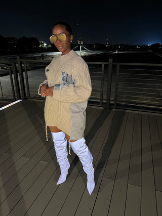 Mixed Media Sweater w. Denim - The Vault by Sacha