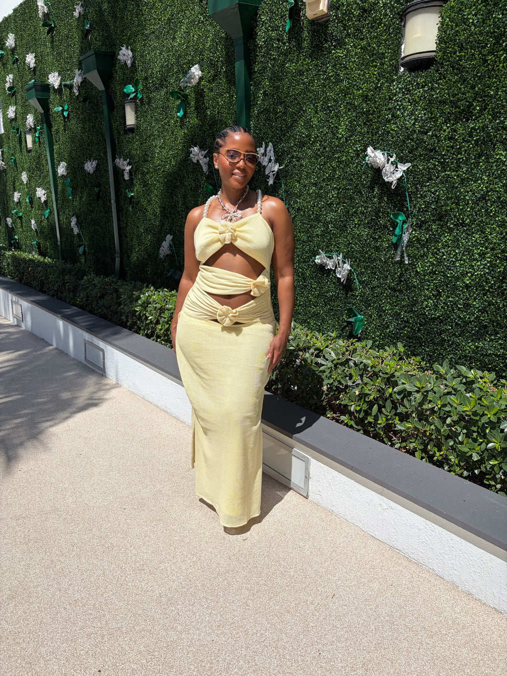 Lemon Squeeze Pearl Maxi Dress - The Vault by Sacha
