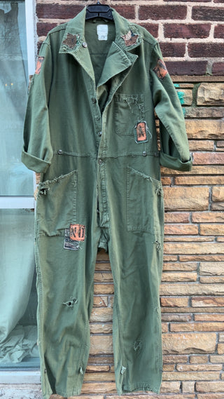 Custom Distressed Utility Jumpsuit