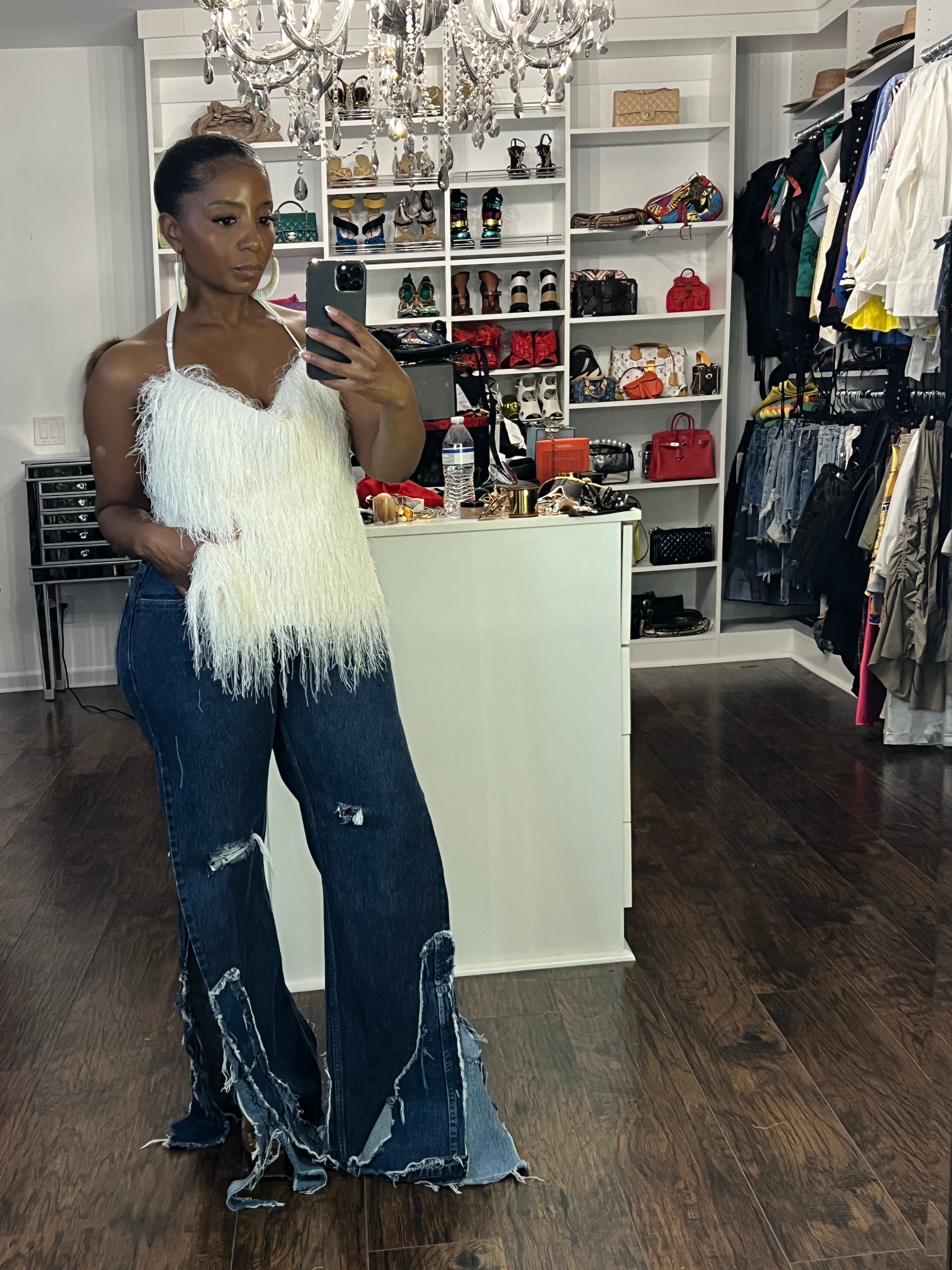 The Showstopper Fringe Halter - The Vault by Sacha