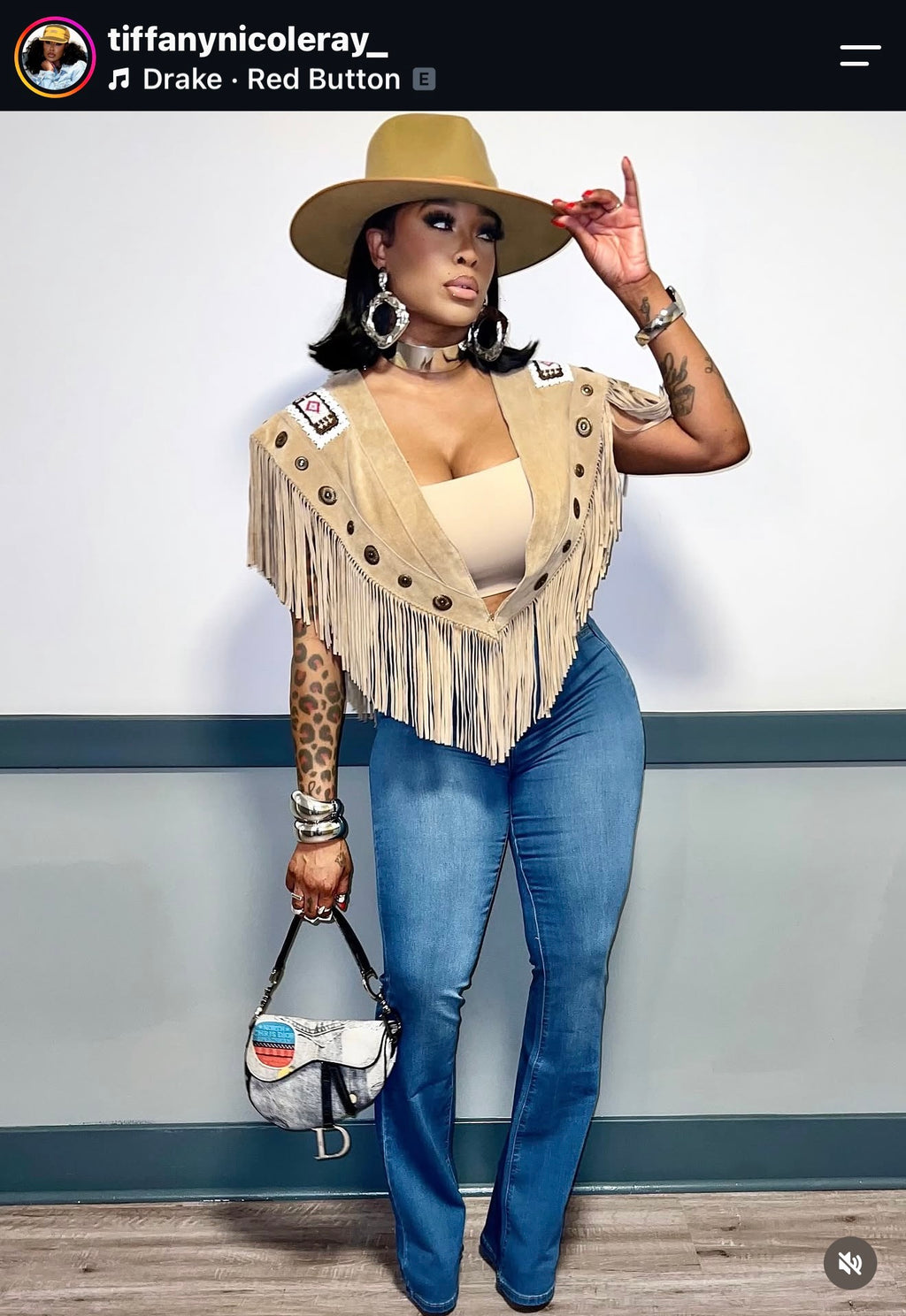 Suede Beaded Fringe Poncho