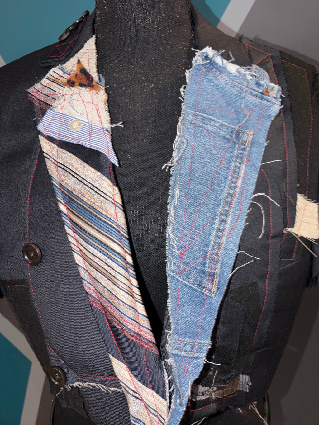 Pin striped Custom vest Sm/Med