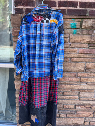 3 Dimension Multi Plaid Duster - The Vault by Sacha