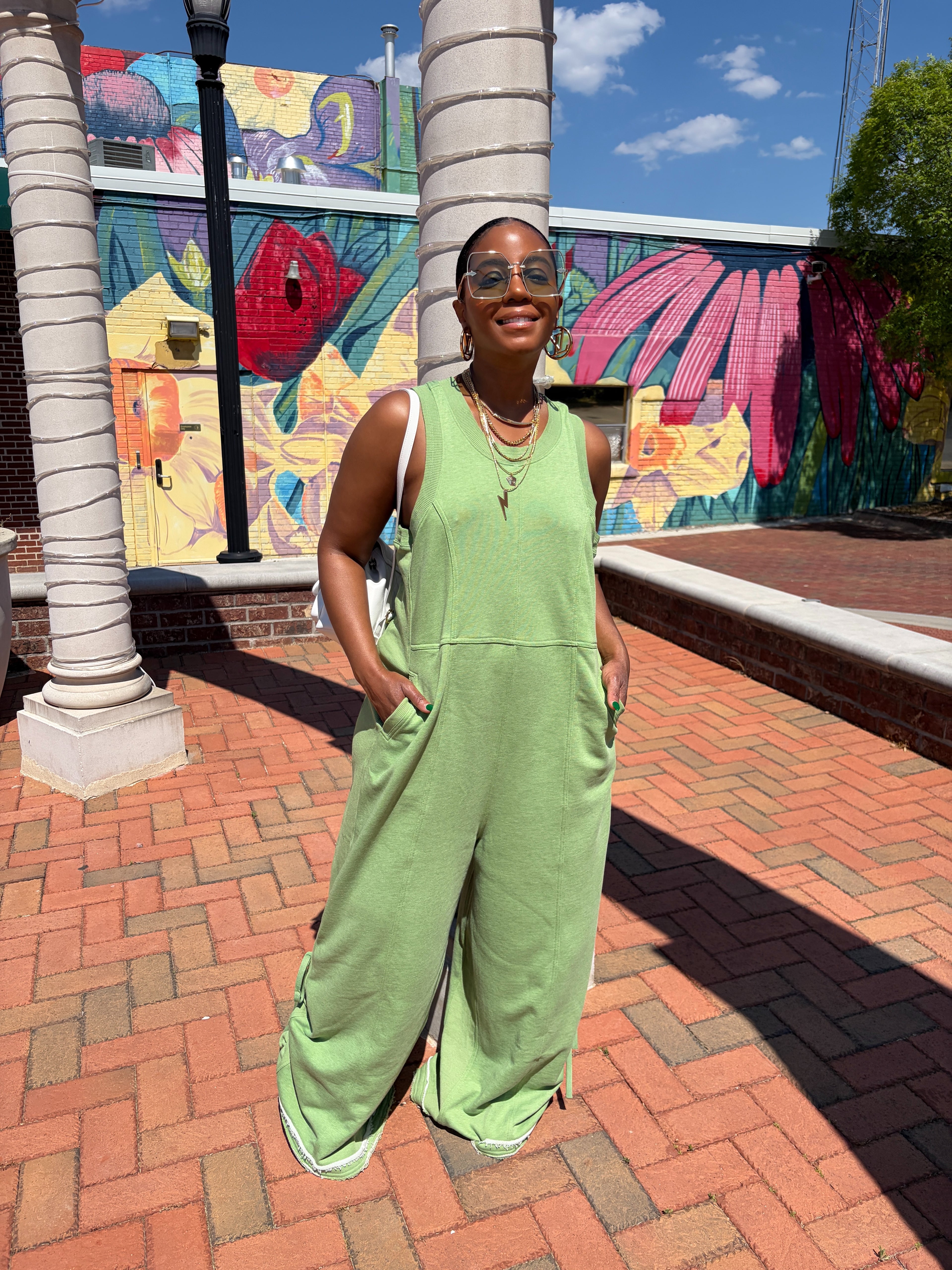 Cucumber melon adjustable romper - The Vault by Sacha