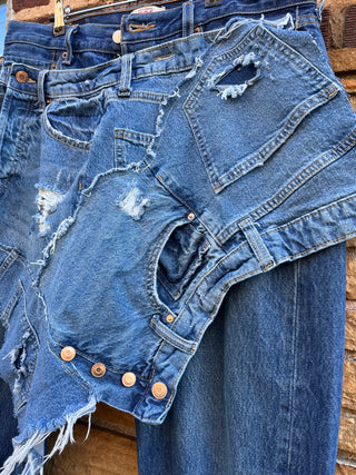 Custom Dark/Light Flap Kilt Jeans - The Vault by Sacha