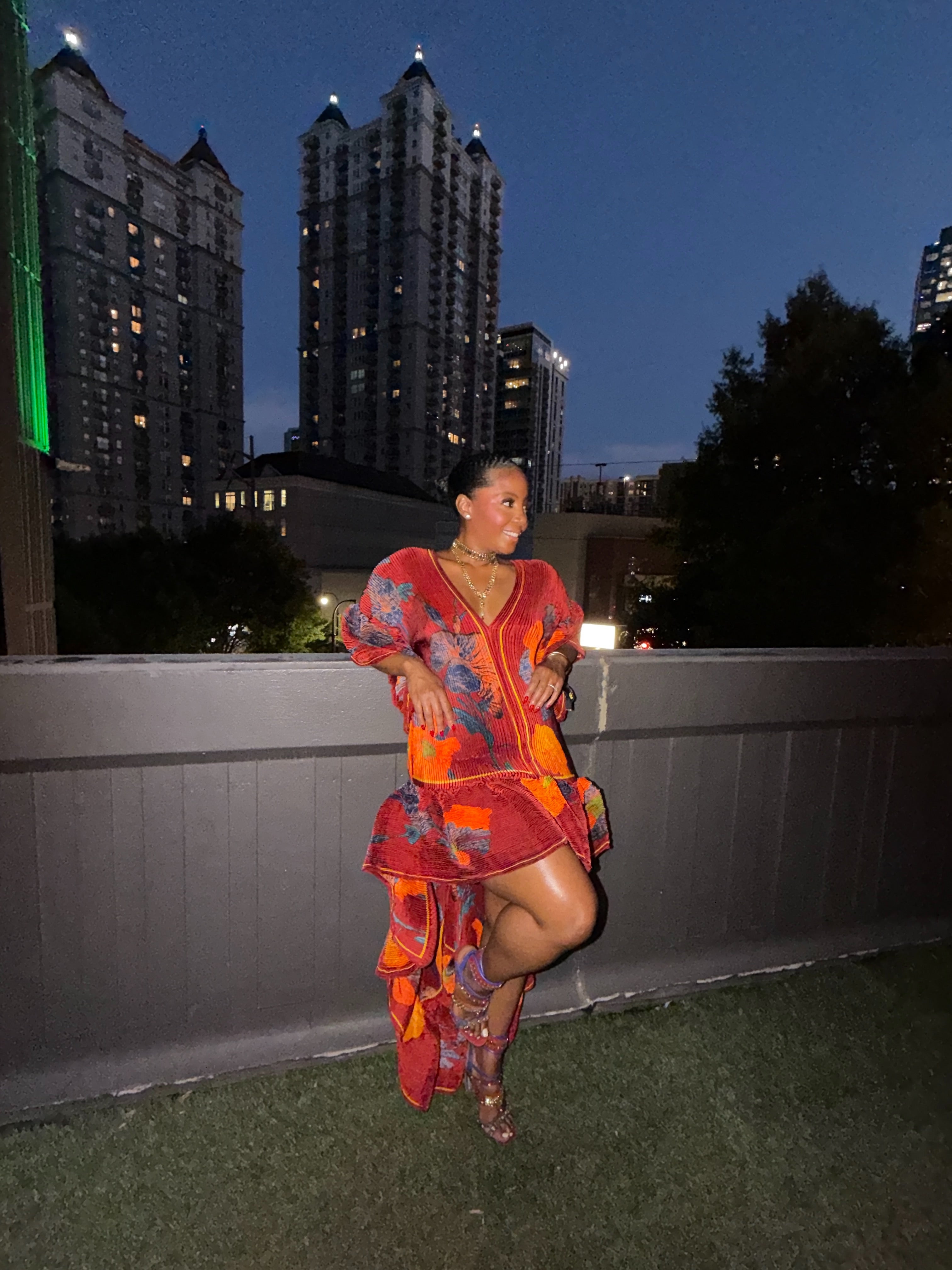 Crimson Bloom Dress 9/10