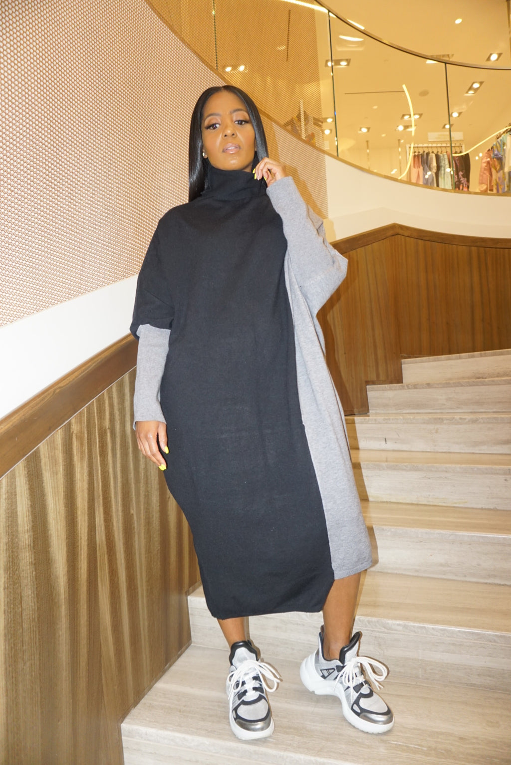Grey Area Sweater Dress - The Vault by Sacha