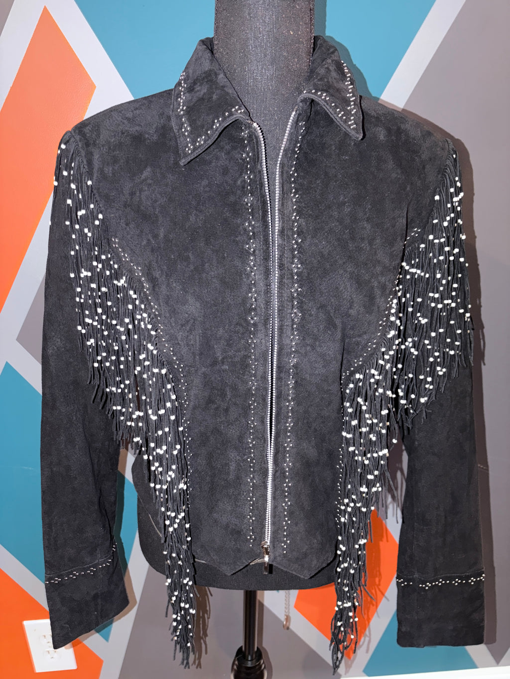 Beaded Fringe Suede Jacket - The Vault by Sacha
