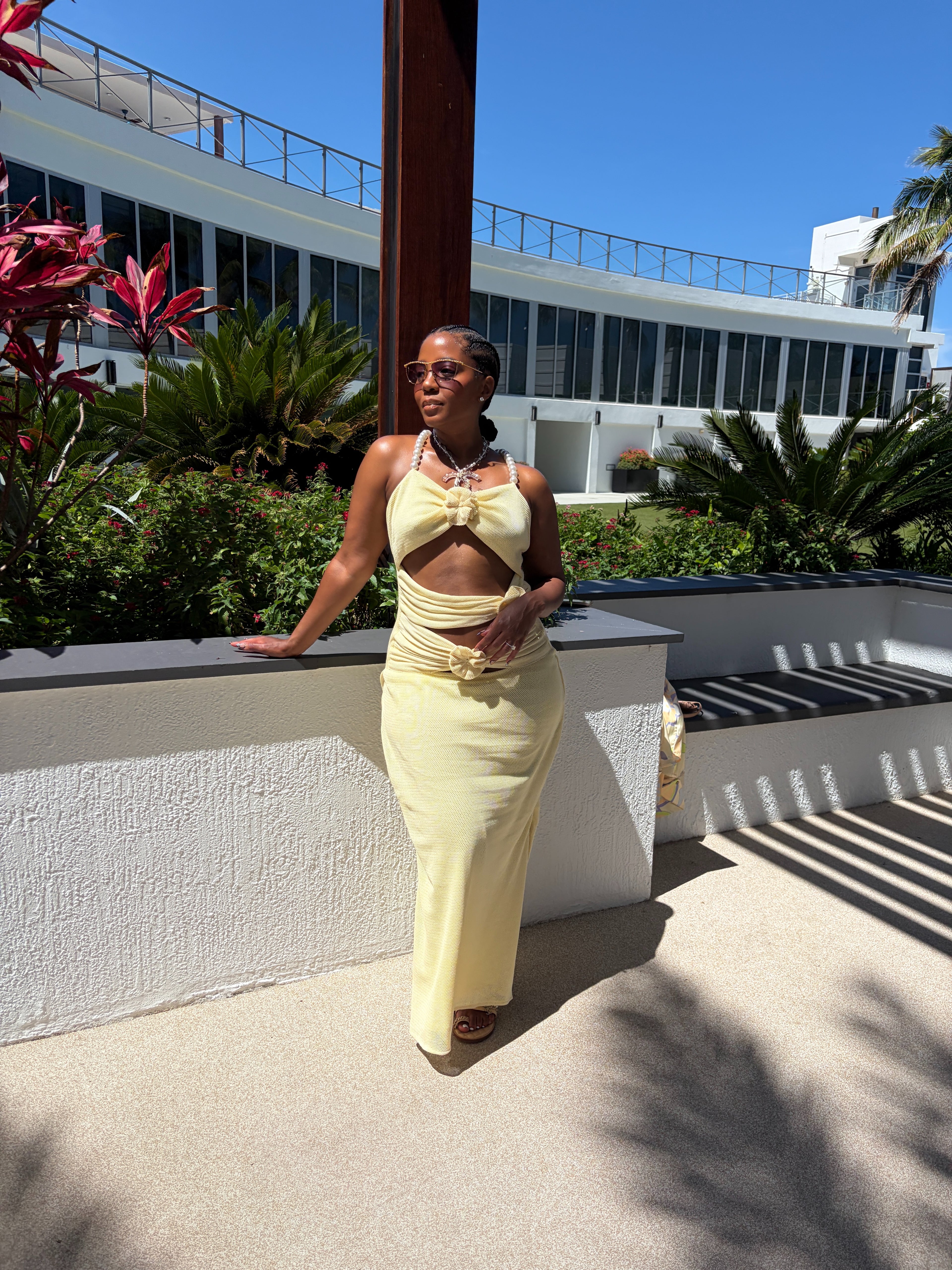 Lemon Squeeze Pearl Maxi Dress - The Vault by Sacha