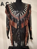 A New Era: Genuine Leather Fringe Jacket - The Vault by Sacha