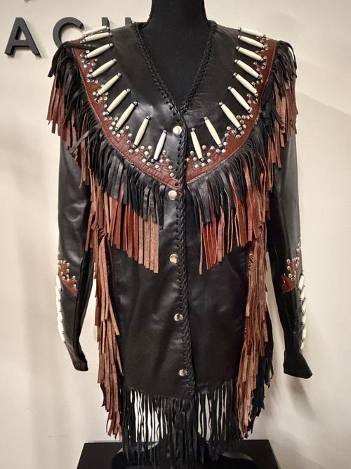 A New Era: Genuine Leather Fringe Jacket - The Vault by Sacha