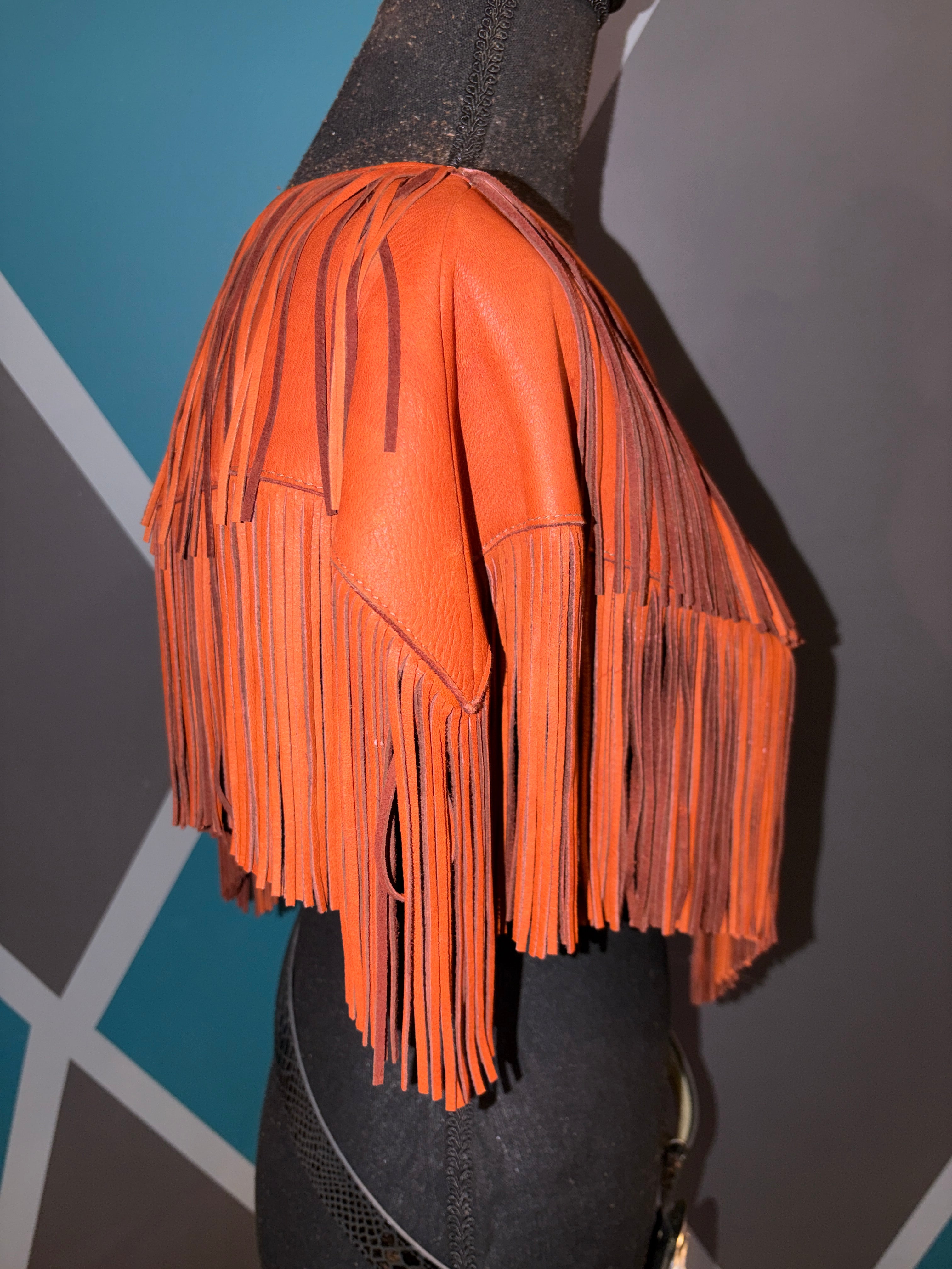 Leather Fringe cape - The Vault by Sacha