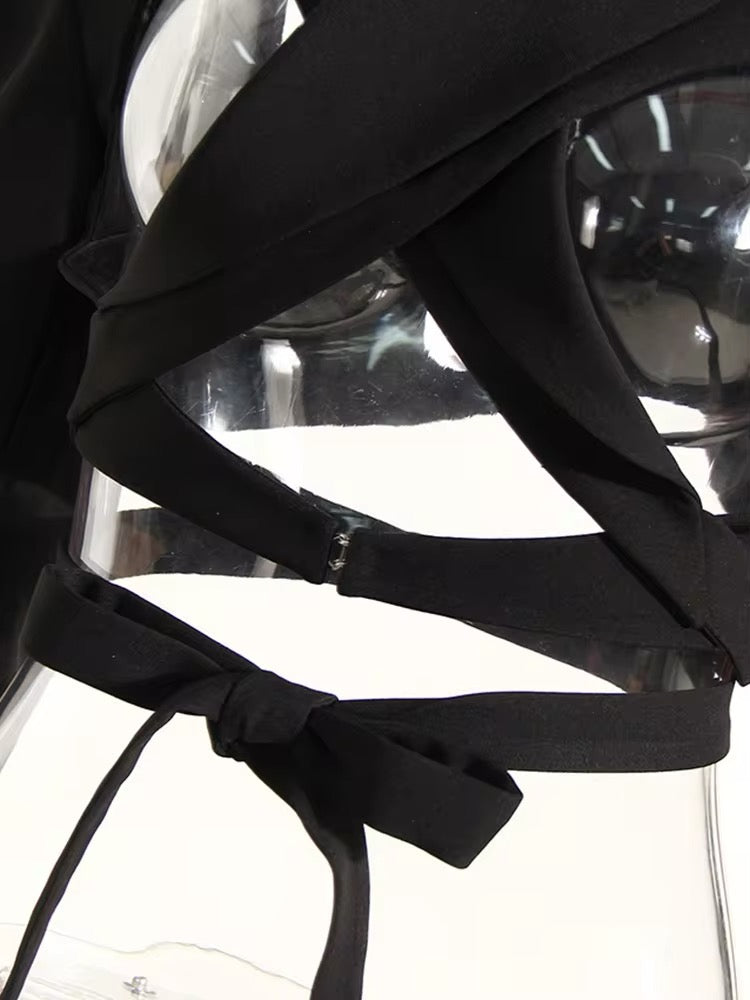 Black Cropped Cut Out Blazer - The Vault by Sacha