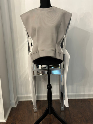 Platinum Pleated Vest - The Vault by Sacha