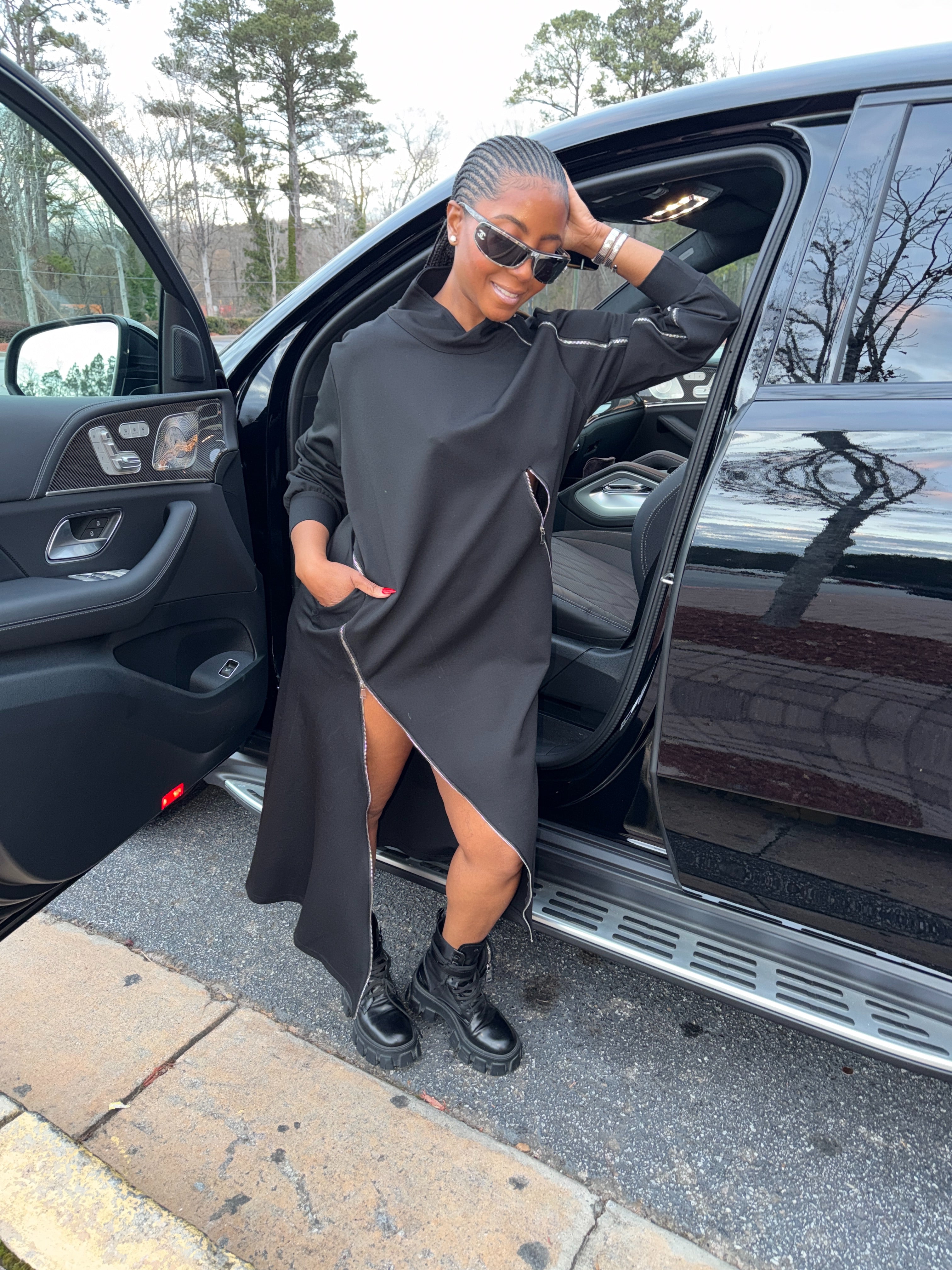 Zipper Pullover Dress w/pockets - The Vault by Sacha