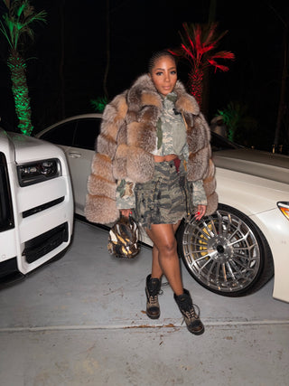 She Gorgeous Genuine Fox Fur