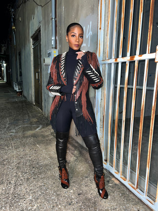A New Era: Genuine Leather Fringe Jacket