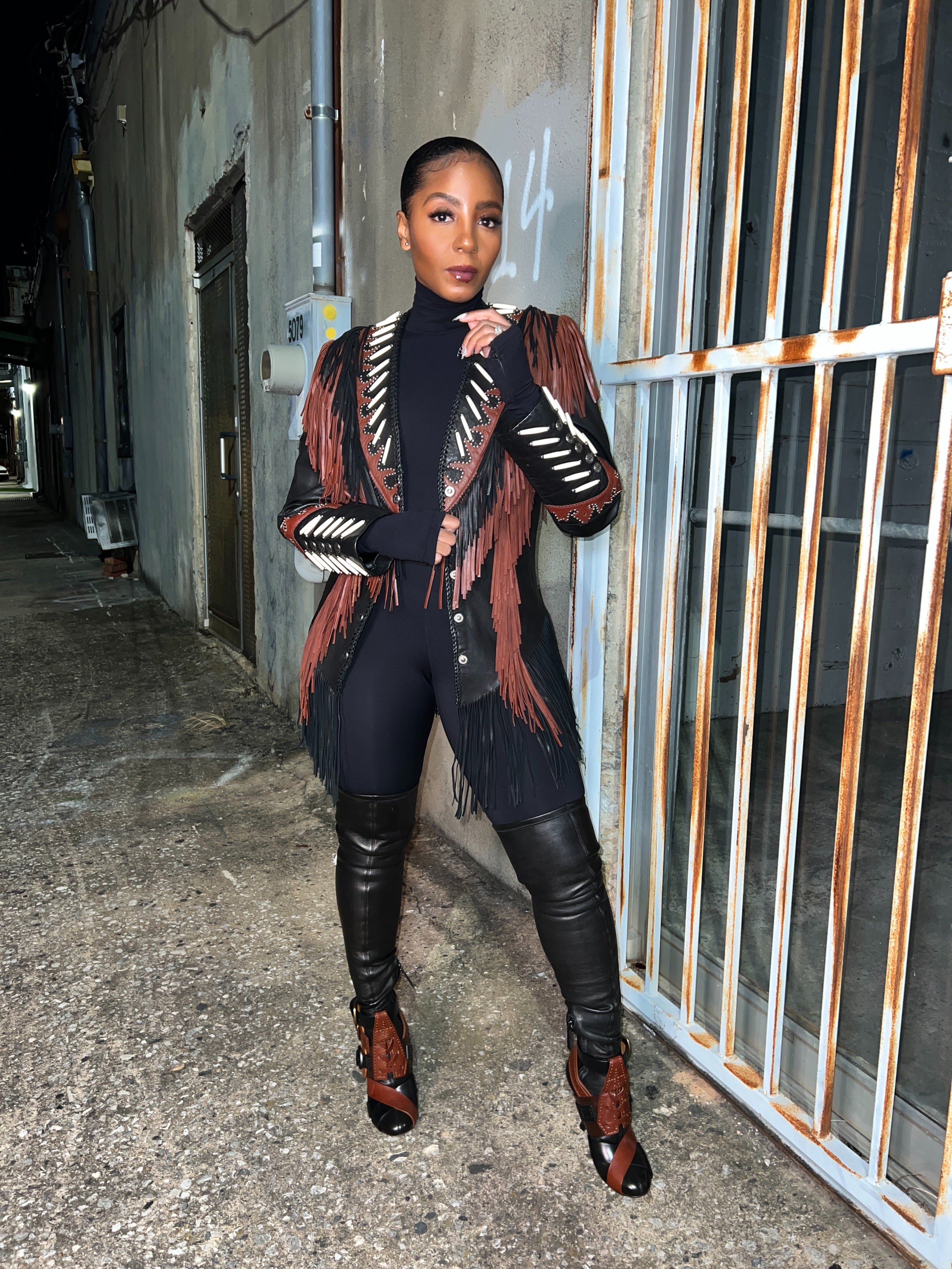 A New Era: Genuine Leather Fringe Jacket - The Vault by Sacha