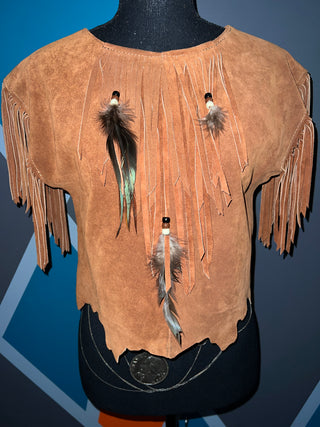 Fringe and feathers top - The Vault by Sacha