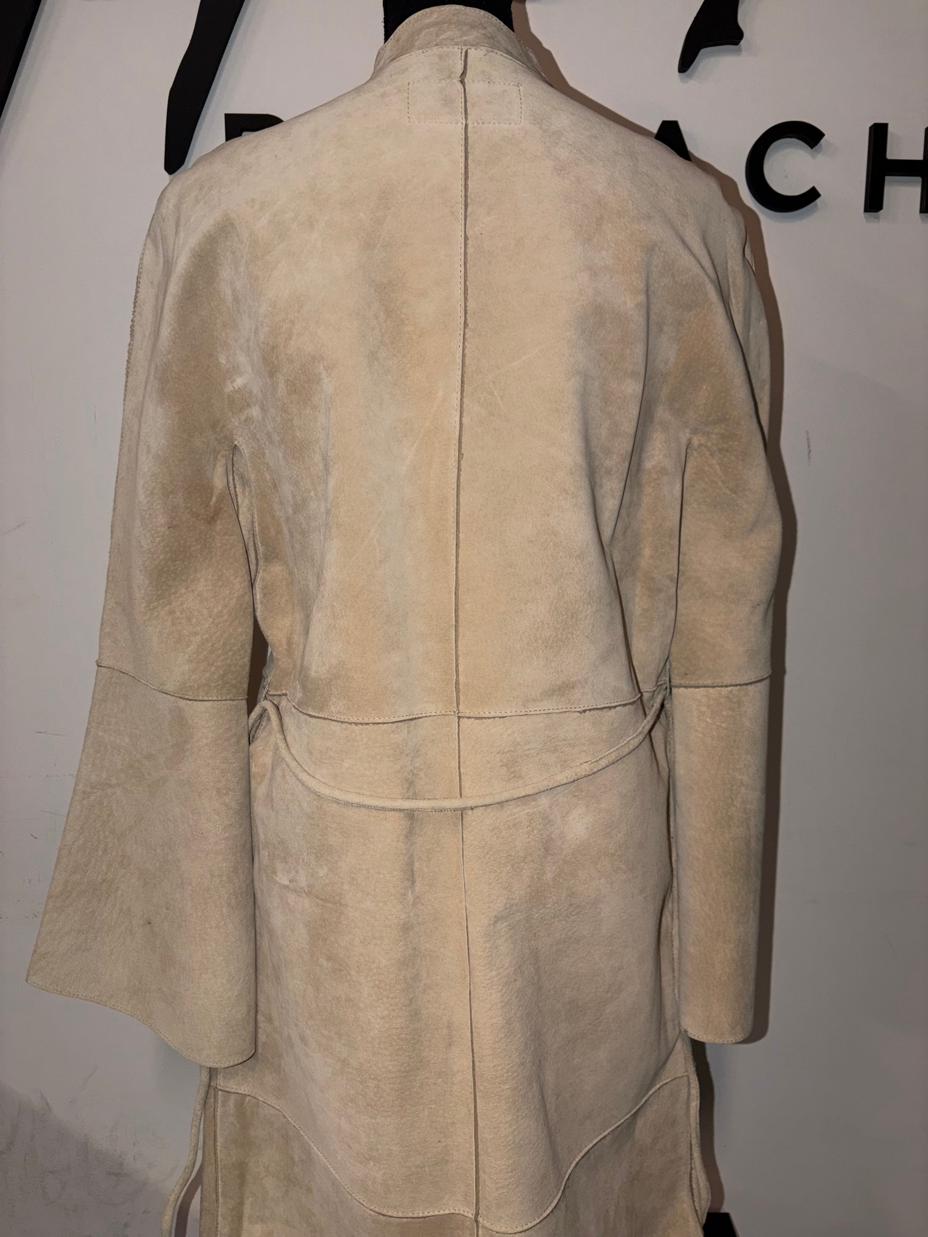 2 Pocket Tan Shearling Trench Coat - The Vault by Sacha