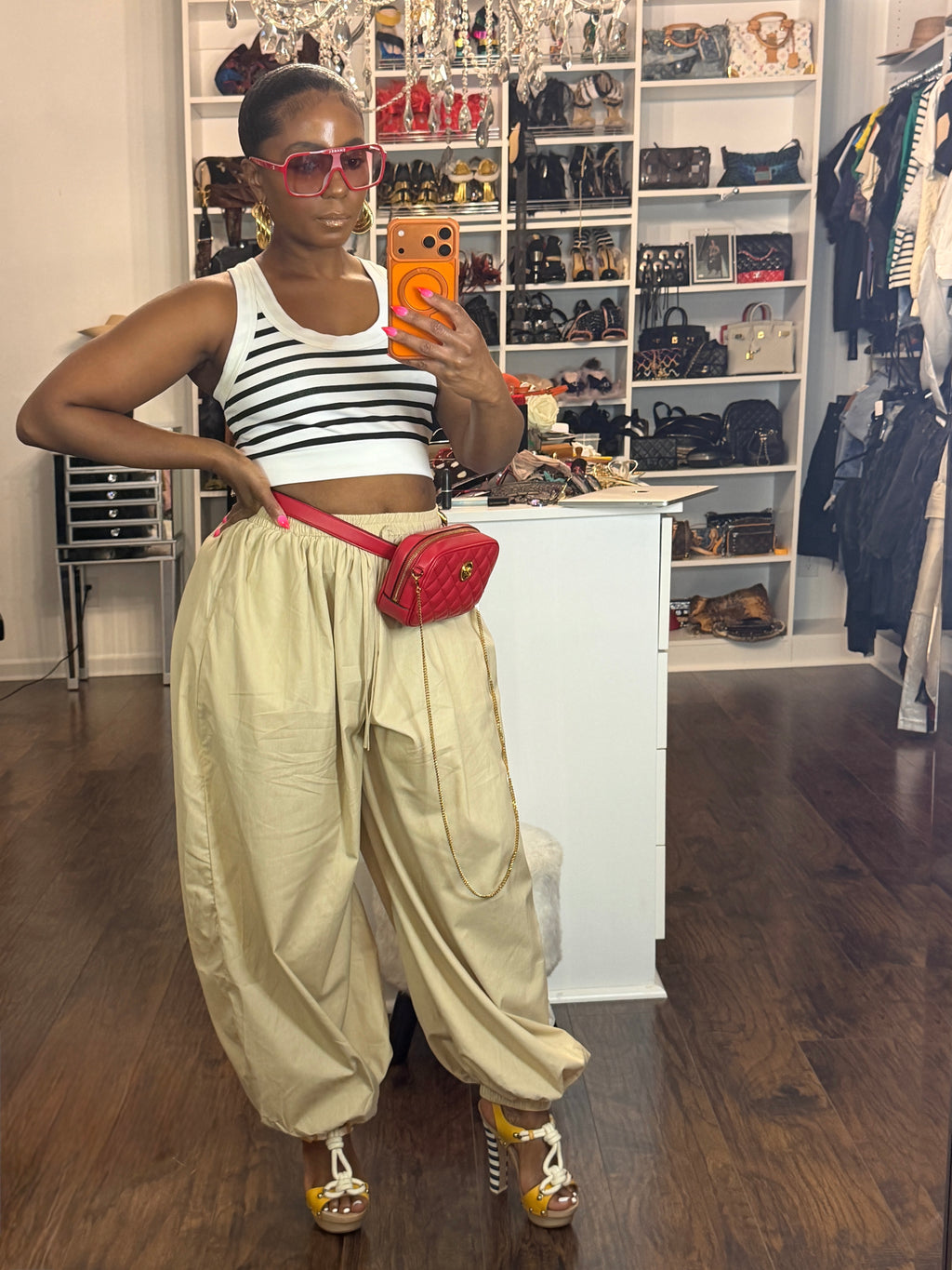 Ribbed Stripe Crop Top